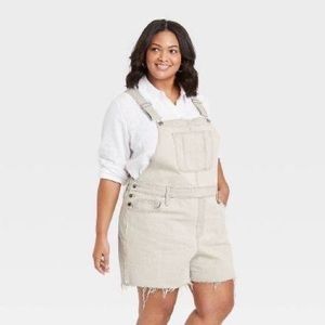 Women's Denim Shortalls - Universal Thread Gray 12 NWT
